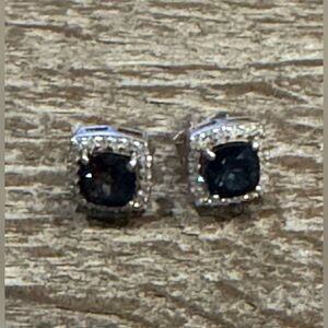 Liza Beth Sapphire and Diamond Studs - NEW!